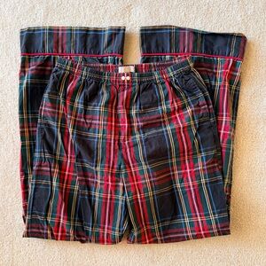 J.Crew Tartan Plaid Pajama Pants Womens Sz XS | Holiday | Red Green | Cotton